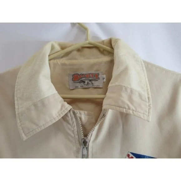 Khaki Windbreaker Terry Island Mariner Charter Cruises  Size Small Vintage - Picture 5 of 10